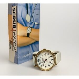 Speidel‎ OG Gold Blinged NURSE Scrub Watch Crystal Dial Medical Grade